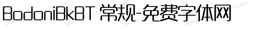 BodoniBkBT 常规字体转换